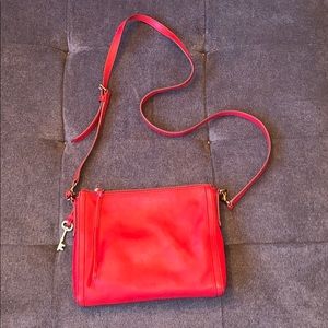 Fossil red crossbody bag